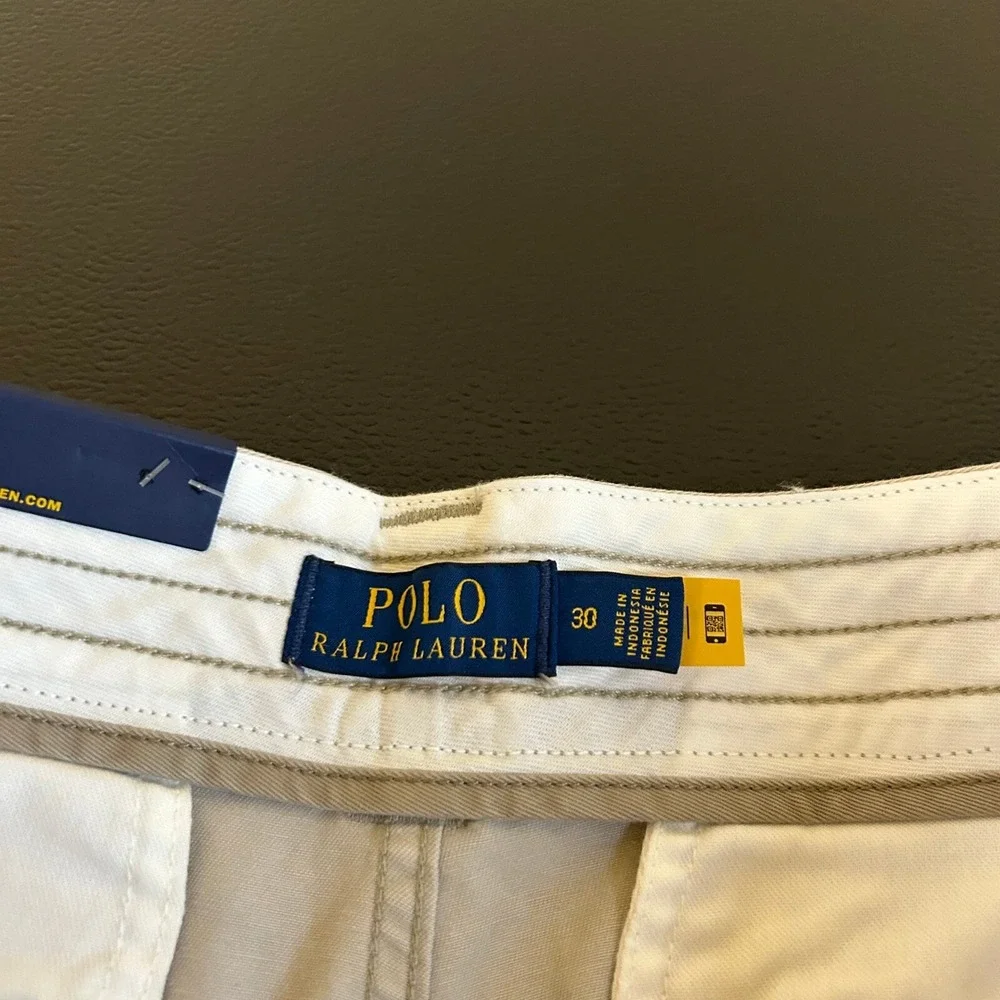 Polo Ralph Lauren Classic Polo Chino Cargo Shorts Mens 30 Khaki Cotton Pocket